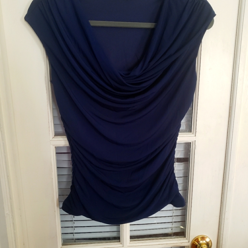 Navy blue dress top